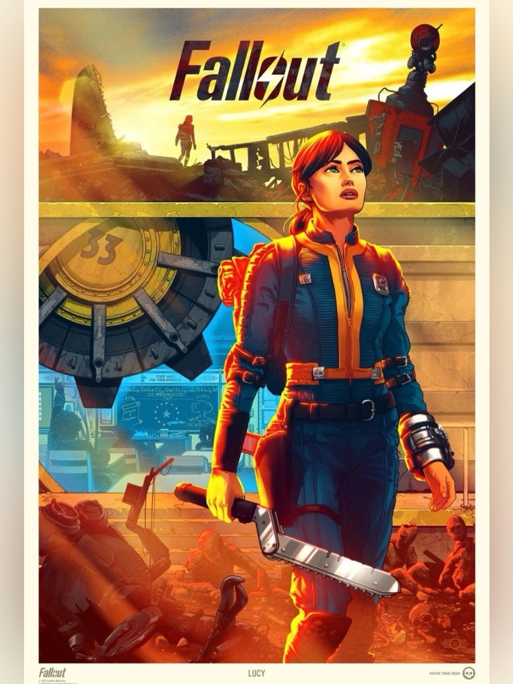 Fallout Lucy 24 x 36 Screen Print Poster Numbered LE 100 Kevin Tong IGN